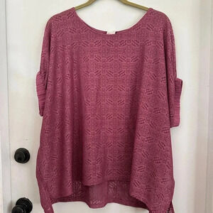 Akemi + Kin Anthropologie Bratton Lace Top Boho Oversized Womens XS/S